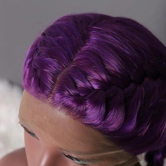 22” Purple braided lace front wig * NEW* - Picture 5 of 7